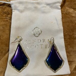 Kendra Scott Alexandria Black Iridescent Drop Earrings